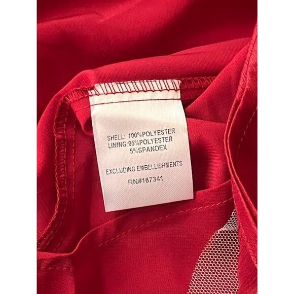 Shareen Collections Australia Kyli Red Mini Dress Size 8 New with Tags - Picture 7 of 9